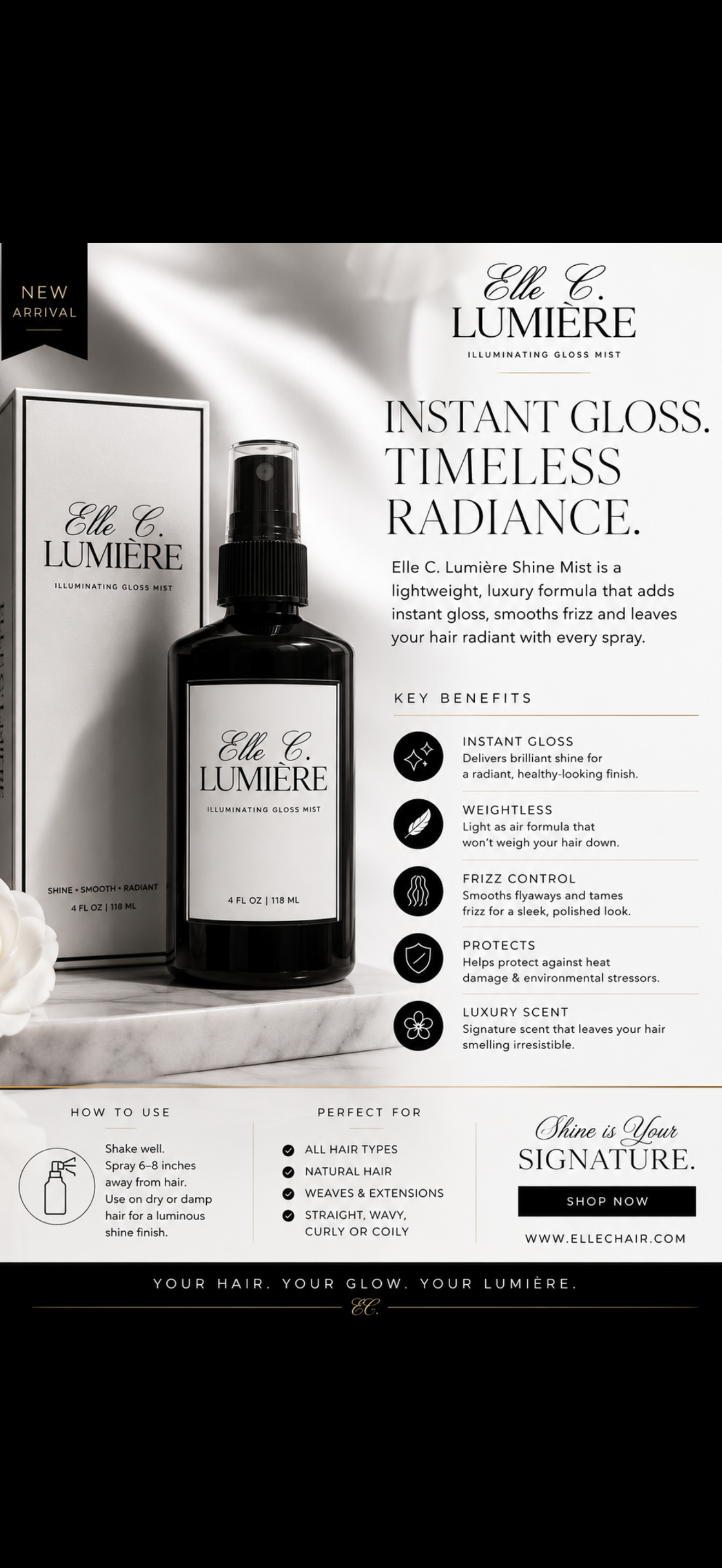 Elle C. Lumière Shine Mist
